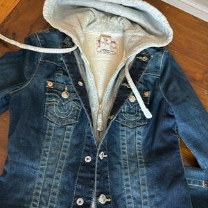 Men’s True Religion denim lined jacket sz small